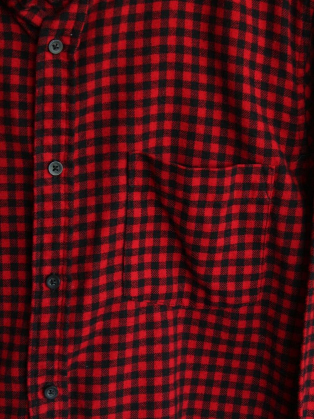 Goodfellow & Co Mens, Size L, Red & Black Plaid Button-Up Flannel Shirt - Picture 4 of 10
